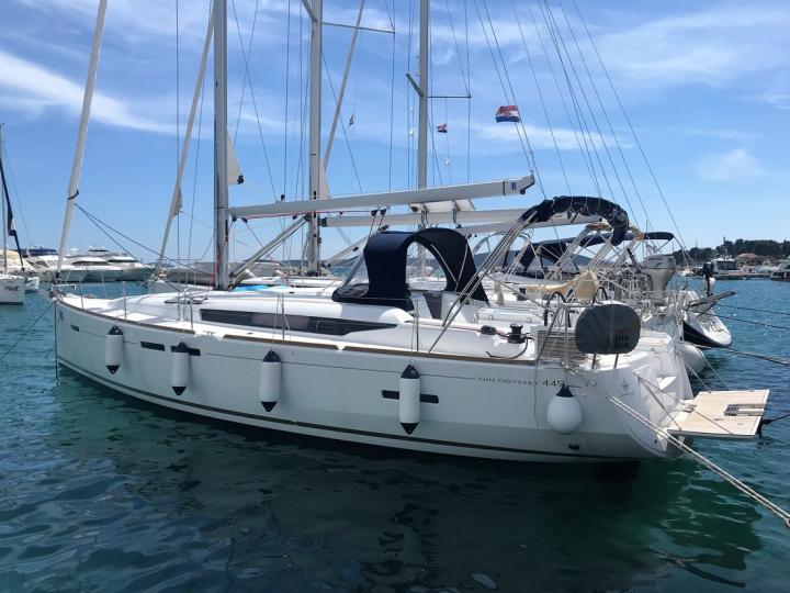 Sail on a beautiful 44ft yacht charter in Vodice, Croatia - the ultimate vacation trip on a boat for rent.
