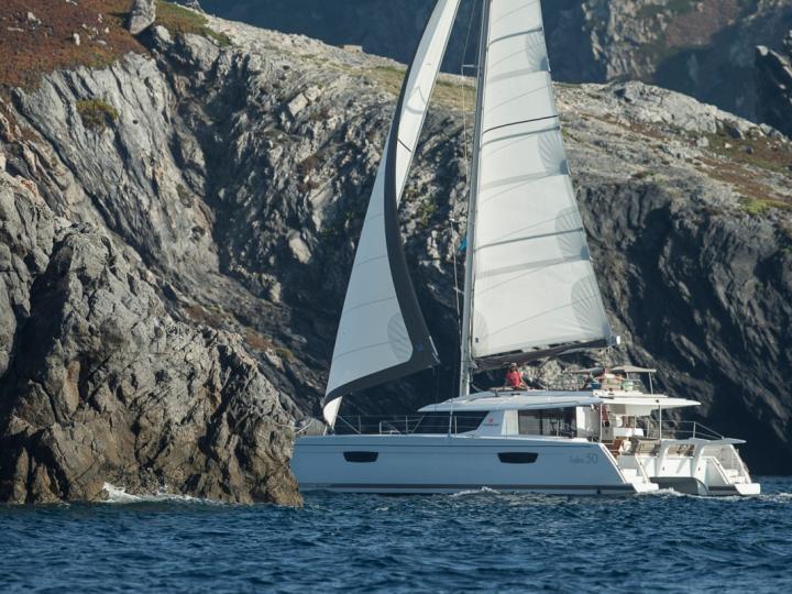 Catamaran charter near Split, Croatia - rent  this luxury catamaran for up to 12 guests.