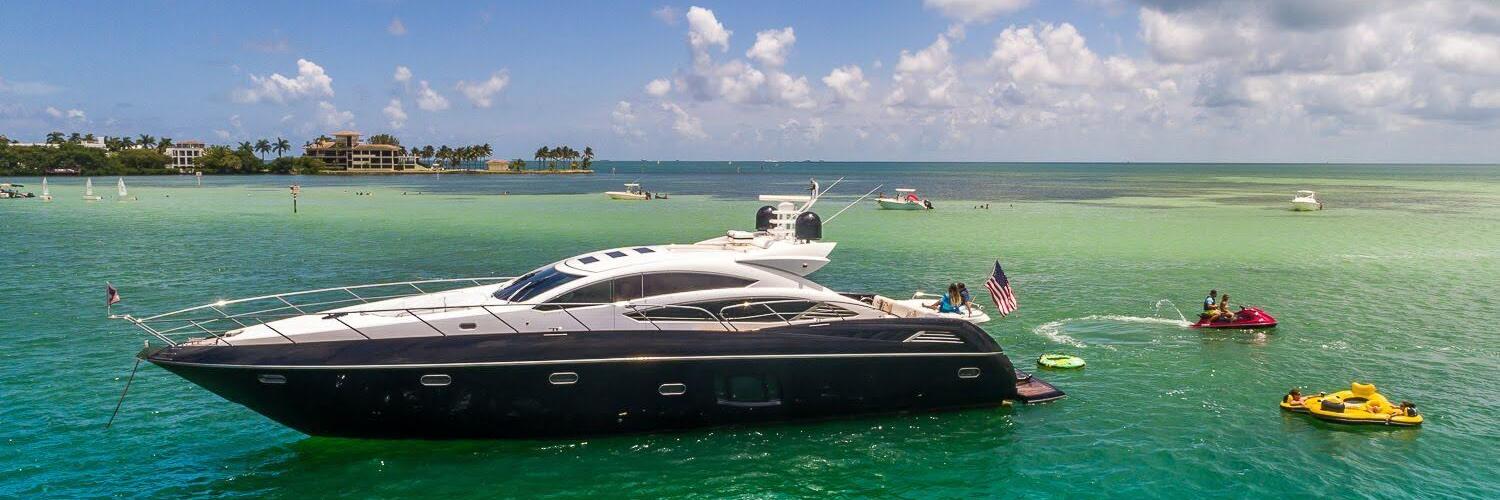 Miami Beach 74ft Sunseeker Motorboat 74 All In Boat Rental 3585 Sailme