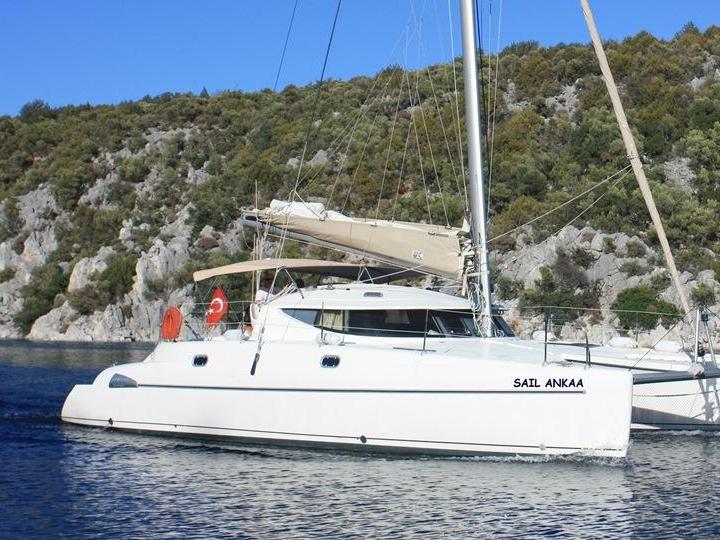 Affordable yacht charter - the Sail Ankaa catamaran for rent in Fethiye, Turkey.