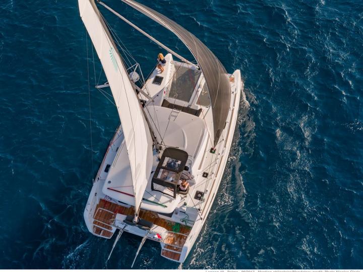 Discover sailing aboard the 39ft WILD CAT catamaran for rent in Biograd, Croatia - a 6-cabin yacht charter.