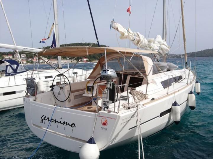 Discover sailing aboard the 41ft Geronimo boat in Rogoznica, Croatia - a 3-cabin yacht charter.