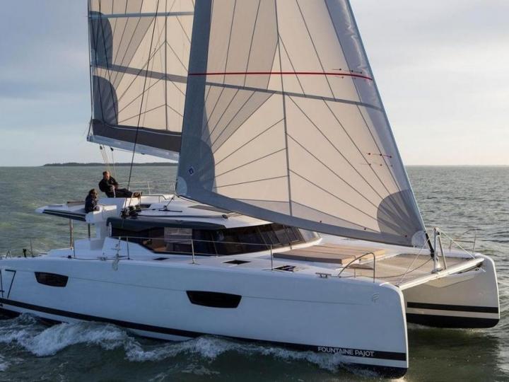 Rent a catamaran in Trogir, Croatia - the NINA V yacht charter for 10 guests.