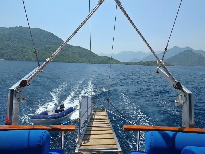 This wonderful luxury gulet sailing at the coasts of aegean and Mediterranean is 35 meters long and for 16 people