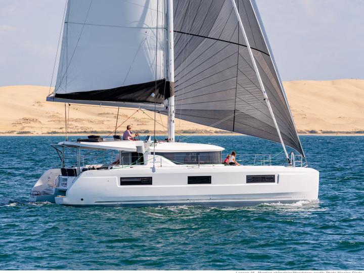 Rent a beautiful 46ft catamaran in Corfu, Greece - the best boat trip on a yacht charter.