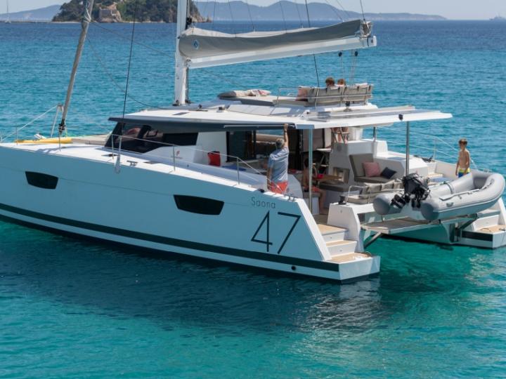 Sail on a catamaran in Alimos, Greece - the ultimate vacation trip on a yacht charter for 10 guests.