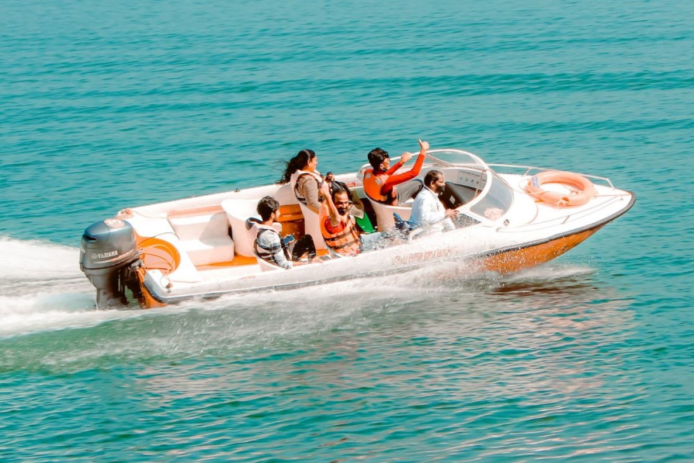people on a boat having fun